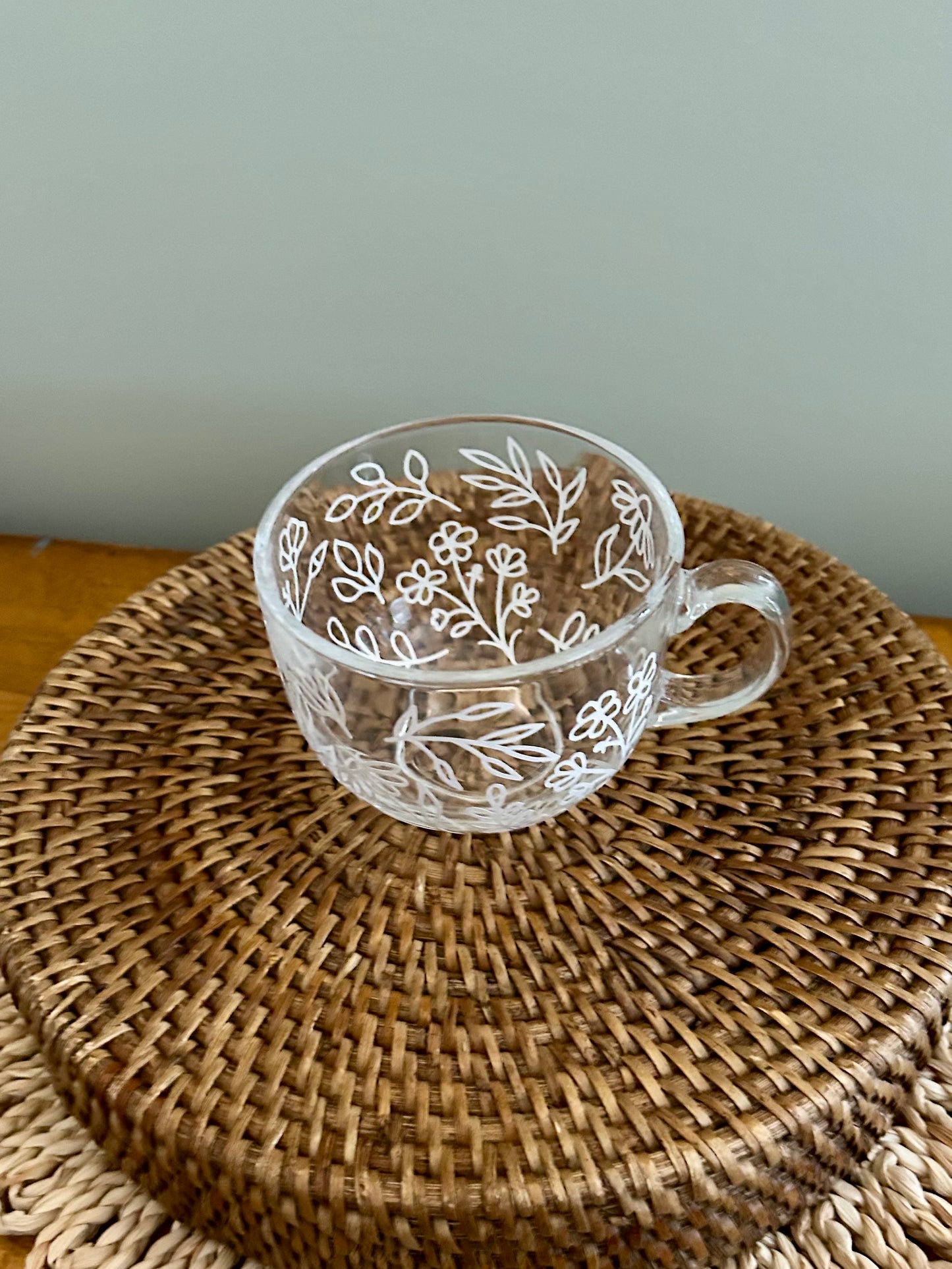 Wildflower Glass Mug