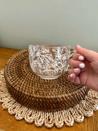 Wildflower Glass Mug