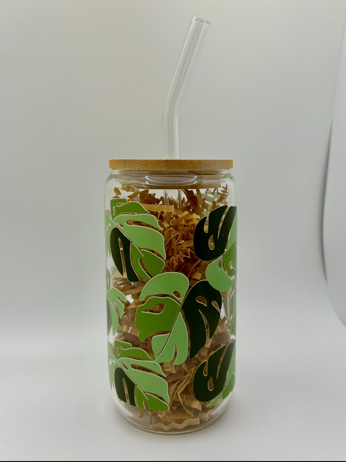 Monstera Glass Can