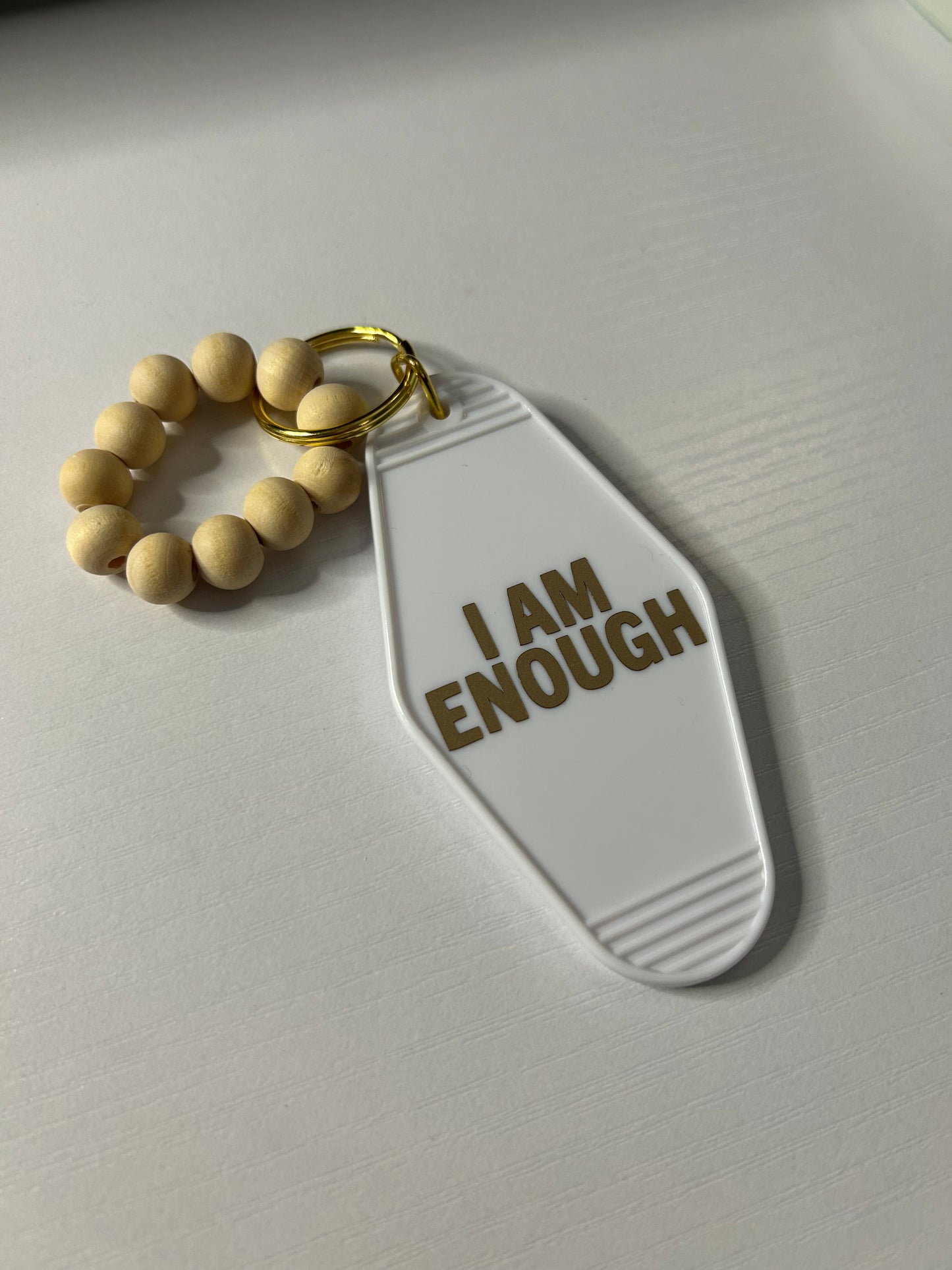 I Am Enough Motel Keychain