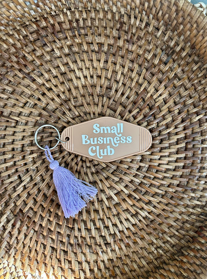 Small Business Club Motel Keychain