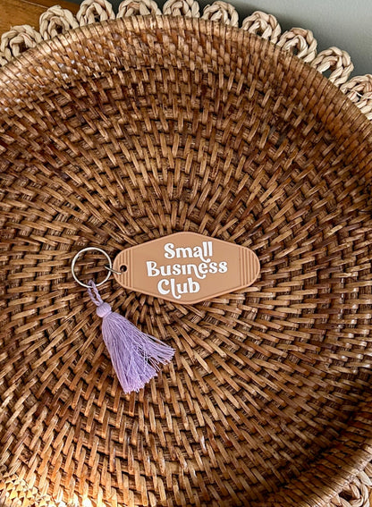 Small Business Club Motel Keychain