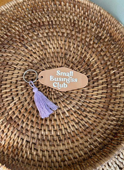 Small Business Club Motel Keychain