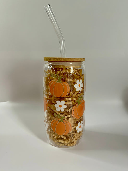 Pumpkin Glass Can