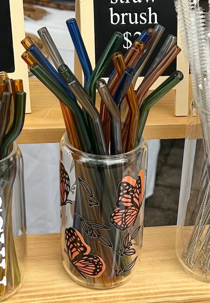 Colorful Glass Straw