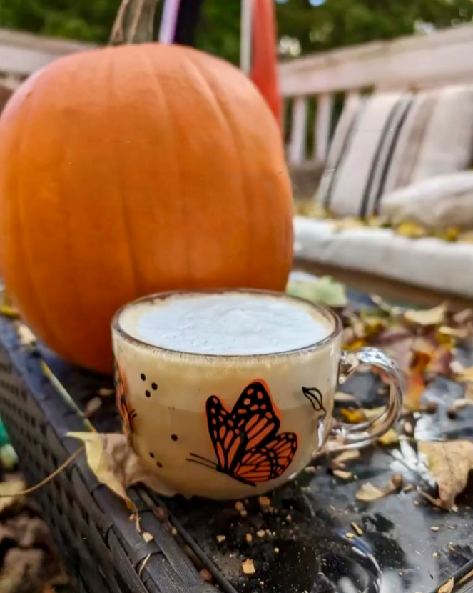 Monarch Butterfly Glass Mug