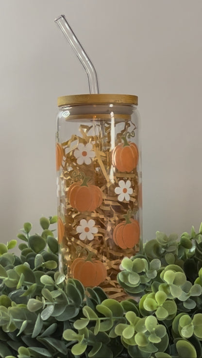 Pumpkin Glass Can